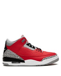 rote Leder niedrige Sneakers von Jordan