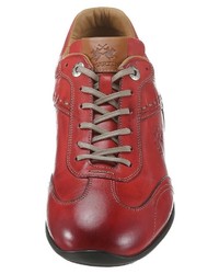 rote Leder niedrige Sneakers von La Martina