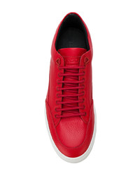 rote Leder niedrige Sneakers von Mason Garments