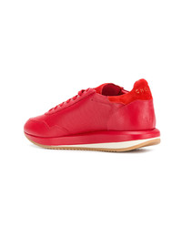 rote Leder niedrige Sneakers von Ghoud