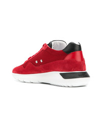 rote Leder niedrige Sneakers von Hogan