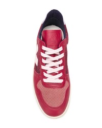 rote Leder niedrige Sneakers von Veja