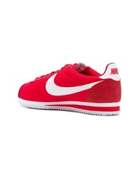 rote Leder niedrige Sneakers von Nike