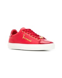 rote Leder niedrige Sneakers von Billionaire