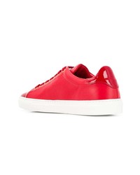 rote Leder niedrige Sneakers von Billionaire