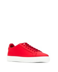 rote Leder niedrige Sneakers von Philipp Plein