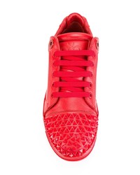 rote Leder niedrige Sneakers von Royaums