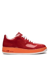 rote Leder niedrige Sneakers von Nike