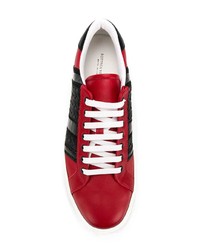 rote Leder niedrige Sneakers von Bottega Veneta