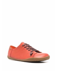 rote Leder niedrige Sneakers von Camper