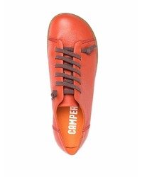 rote Leder niedrige Sneakers von Camper