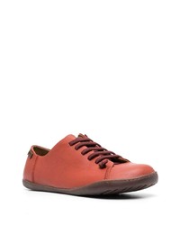 rote Leder niedrige Sneakers von Camper