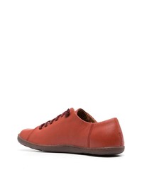 rote Leder niedrige Sneakers von Camper