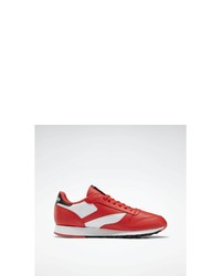 rote Leder niedrige Sneakers von Reebok Classic