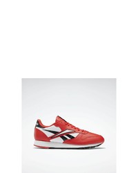 rote Leder niedrige Sneakers von Reebok Classic