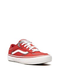 rote Leder niedrige Sneakers von Vans