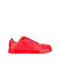 rote Leder niedrige Sneakers von Royaums