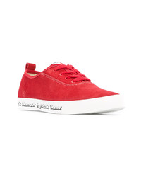 rote Leder niedrige Sneakers von Hysteric Glamour