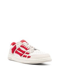 rote Leder niedrige Sneakers von Amiri