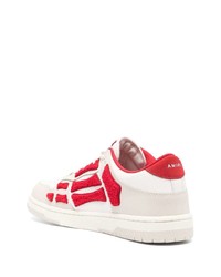 rote Leder niedrige Sneakers von Amiri