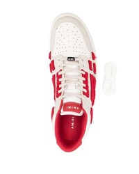 rote Leder niedrige Sneakers von Amiri