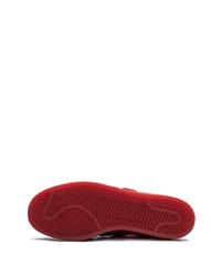 rote Leder niedrige Sneakers von adidas