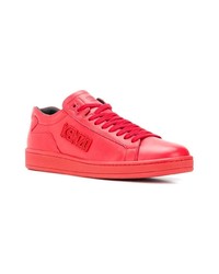 rote Leder niedrige Sneakers von Kenzo