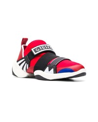 rote Leder niedrige Sneakers von Giuseppe Zanotti Design