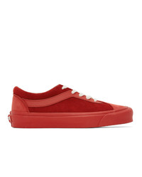 rote Leder niedrige Sneakers von Vans