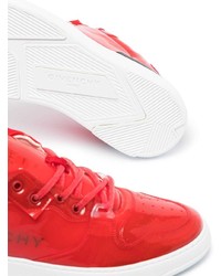 rote Leder niedrige Sneakers von Givenchy