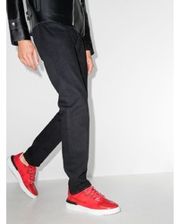 rote Leder niedrige Sneakers von Givenchy