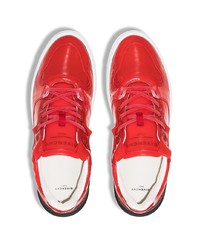 rote Leder niedrige Sneakers von Givenchy