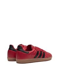 rote Leder niedrige Sneakers von adidas