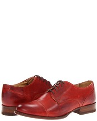 rote Leder Oxford Schuhe