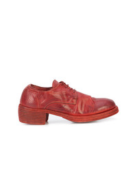 rote Leder Oxford Schuhe von Guidi