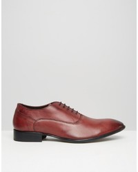 rote Leder Oxford Schuhe von Base London