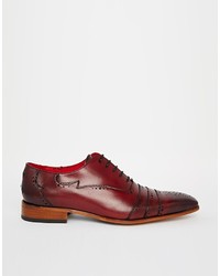 rote Leder Oxford Schuhe von Jeffery West
