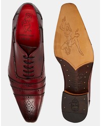 rote Leder Oxford Schuhe von Jeffery West