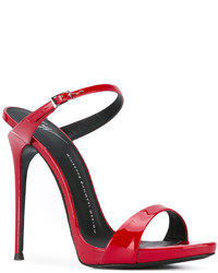 rote Leder Pantoletten von Giuseppe Zanotti Design