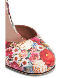 rote Leder Pumps mit Blumenmuster von Tabitha Simmons