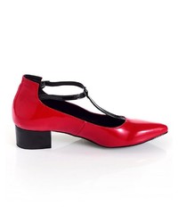 rote Leder Pumps von Alba Moda