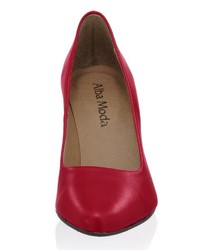 rote Leder Pumps von Alba Moda