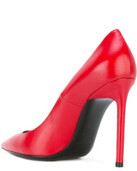 rote Leder Pumps von Saint Laurent