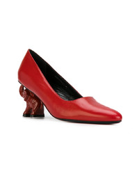 rote Leder Pumps von Dorateymur