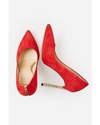 rote Leder Pumps von faina