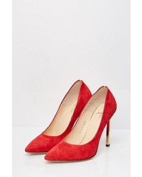 rote Leder Pumps von faina