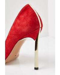 rote Leder Pumps von faina