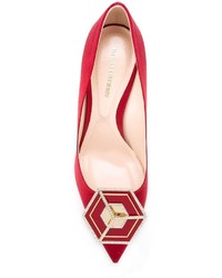 rote Leder Pumps von Nicholas Kirkwood