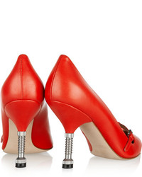 rote Leder Pumps von Miu Miu