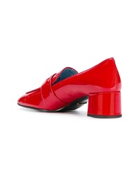 rote Leder Pumps von Prada